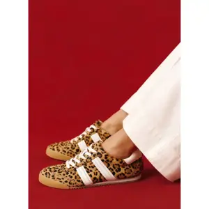 Mint Velvet Nelle Leopard Print Textured Trainers